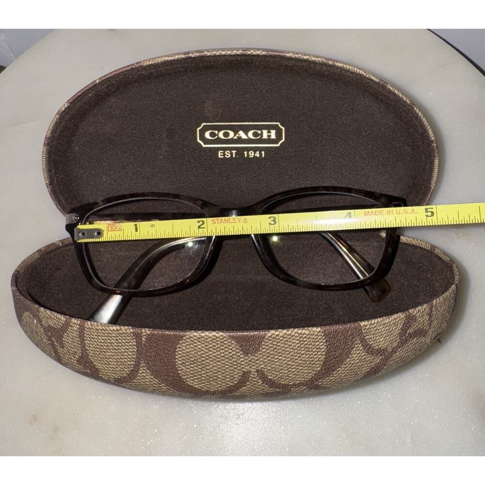 Coach Eyeglasses HC 6065 5287 Confetti Light Brown 51-17-135 Prescrip Case - Picture 7 of 8